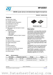 MP34DB01 datasheet pdf ST Microelectronics