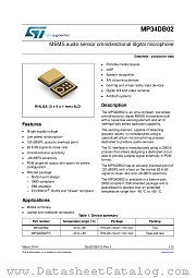 MP34DB02TR datasheet pdf ST Microelectronics