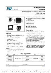 OA1NP datasheet pdf ST Microelectronics