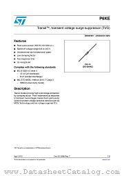 P6KE39ARL datasheet pdf ST Microelectronics