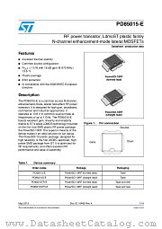 PD85015TR-E datasheet pdf ST Microelectronics