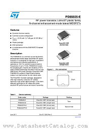PD85025STR-E datasheet pdf ST Microelectronics
