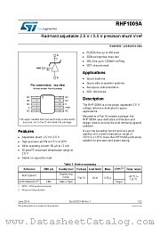 RHF1009A datasheet pdf ST Microelectronics