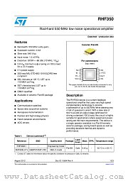 RHF350 datasheet pdf ST Microelectronics