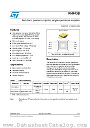 RHF43BK1 datasheet pdf ST Microelectronics