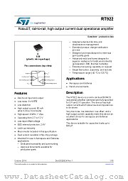 RT922IYDT datasheet pdf ST Microelectronics