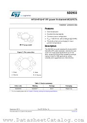 SD2933W datasheet pdf ST Microelectronics