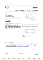 SD2942 datasheet pdf ST Microelectronics