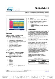 SPC5-CRYP-LIB datasheet pdf ST Microelectronics