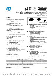 SPC560B50L1B4E0Y datasheet pdf ST Microelectronics