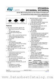 SPC560B64L5 datasheet pdf ST Microelectronics