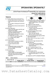 SPC564A70B4CFAR datasheet pdf ST Microelectronics