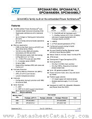 SPC564A74B4CFAR datasheet pdf ST Microelectronics