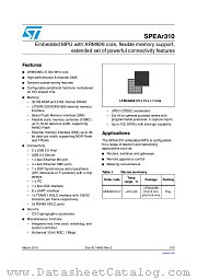 SPEAr310 datasheet pdf ST Microelectronics
