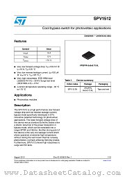 SPV1512N datasheet pdf ST Microelectronics