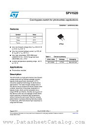 SPV1520D datasheet pdf ST Microelectronics