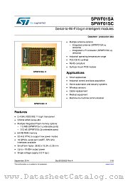 SPWF01SA.11 datasheet pdf ST Microelectronics