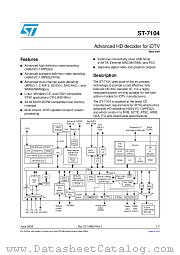 ST-7104 datasheet pdf ST Microelectronics