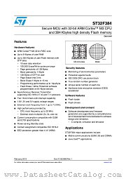 ST32F384 datasheet pdf ST Microelectronics