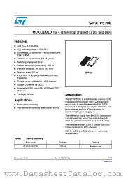 ST3DV520EQTR datasheet pdf ST Microelectronics