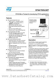 ST40-TOOLSET datasheet pdf ST Microelectronics