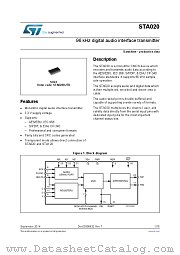 STA020DJTR datasheet pdf ST Microelectronics