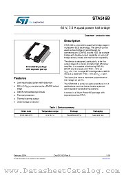 STA516B13TR datasheet pdf ST Microelectronics