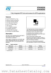 STA5620ATR datasheet pdf ST Microelectronics