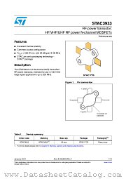 STAC3933 datasheet pdf ST Microelectronics