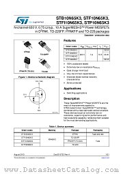STB10N65K3 datasheet pdf ST Microelectronics