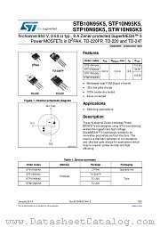 STW10N95K5 datasheet pdf ST Microelectronics
