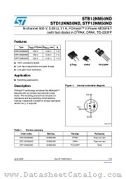 STB12NM50ND datasheet pdf ST Microelectronics