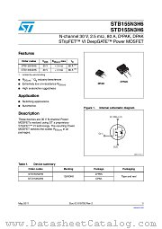 STB155N3H6 datasheet pdf ST Microelectronics