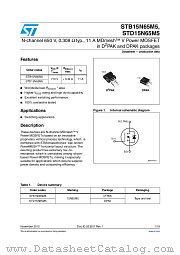 STB15N65M5 datasheet pdf ST Microelectronics