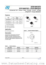 STB160N75F3 datasheet pdf ST Microelectronics
