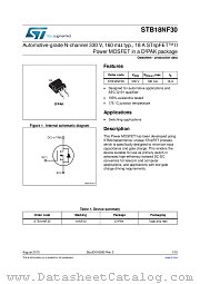 STB18NF30 datasheet pdf ST Microelectronics