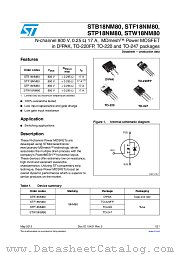 STW18NM80 datasheet pdf ST Microelectronics