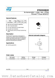 STB20NM60D datasheet pdf ST Microelectronics