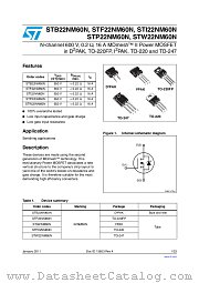 STP22NM60N datasheet pdf ST Microelectronics