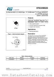 STB24NM60N datasheet pdf ST Microelectronics