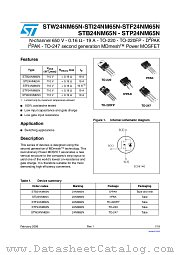 STF24NM65N datasheet pdf ST Microelectronics