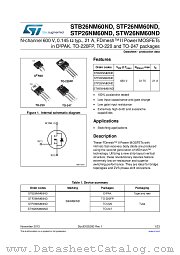 STP26NM60ND datasheet pdf ST Microelectronics