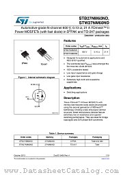 STW27NM60ND datasheet pdf ST Microelectronics