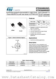 STB36NM60ND datasheet pdf ST Microelectronics