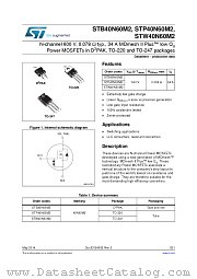STW40N60M2 datasheet pdf ST Microelectronics