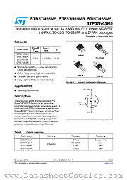 STB57N65M5 datasheet pdf ST Microelectronics