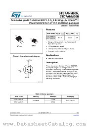 STB7ANM60N datasheet pdf ST Microelectronics
