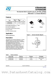 STB80N20M5 datasheet pdf ST Microelectronics