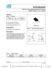 STC03DE220HP datasheet pdf ST Microelectronics