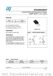 STC03DE220HV datasheet pdf ST Microelectronics